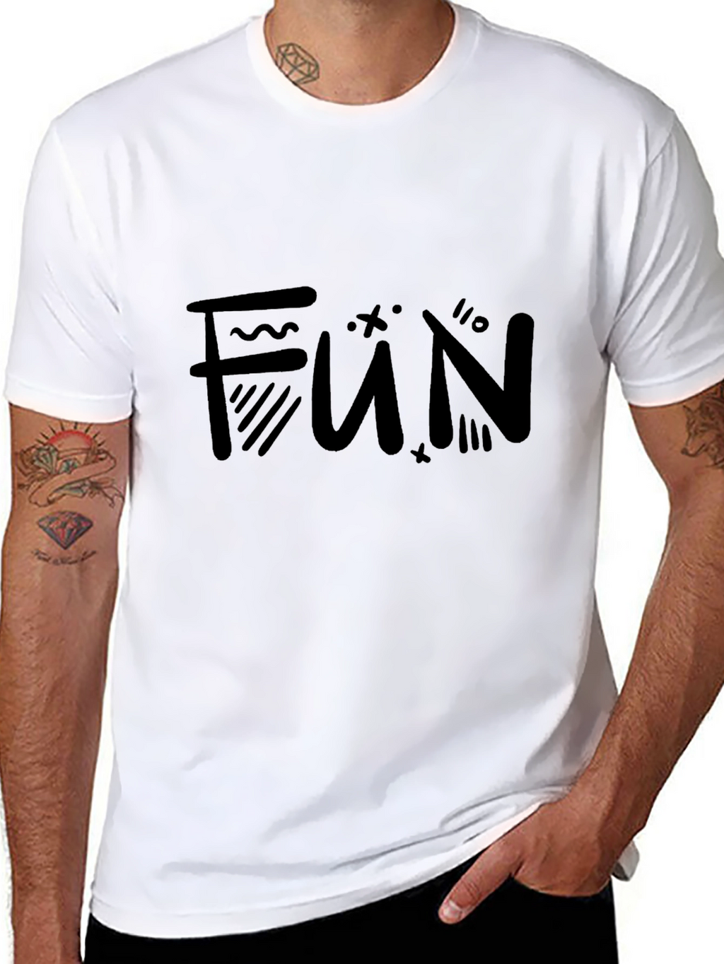 Fun Graphic Black T-Shirt