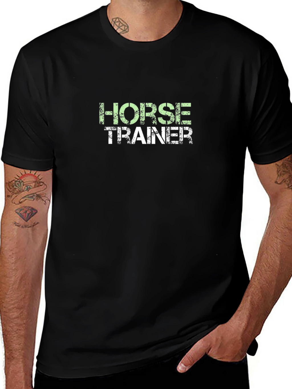 Horse Trainer T-Shirt - Black Cotton Tee