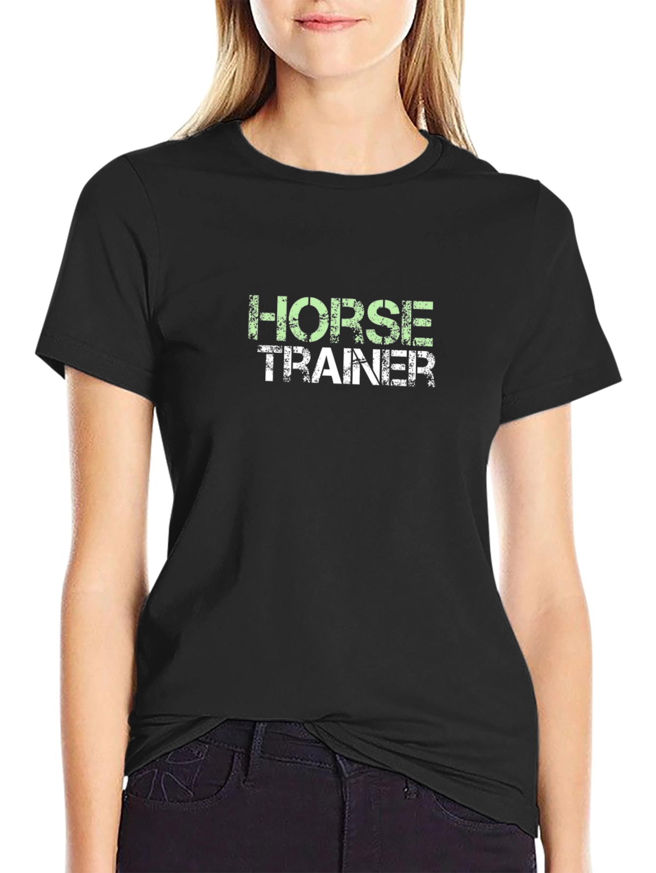 Horse Trainer T-Shirt - Black Cotton Tee