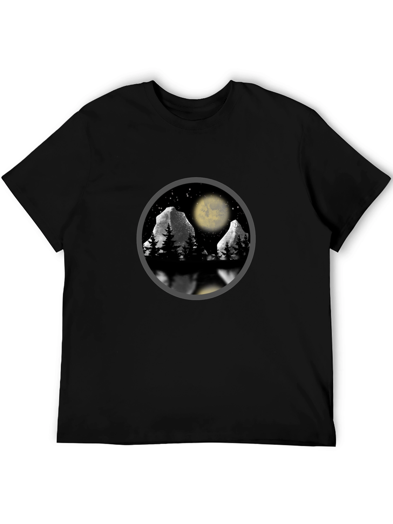 Mountain Moon T-Shirt - Nature Scene Graphic Tee