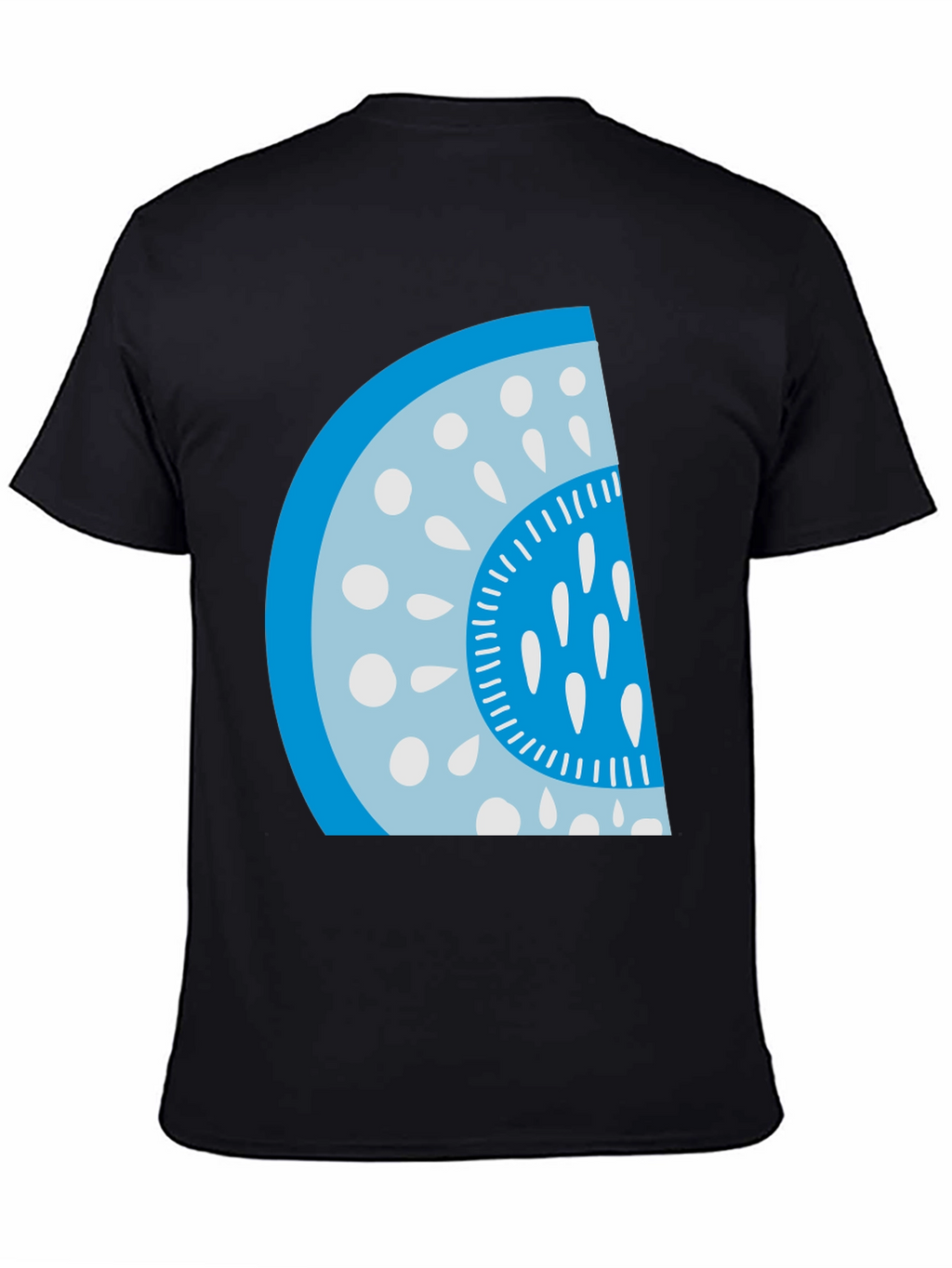 Cool Watermelon Slice Graphic Tee - Casual Black T-Shirt
