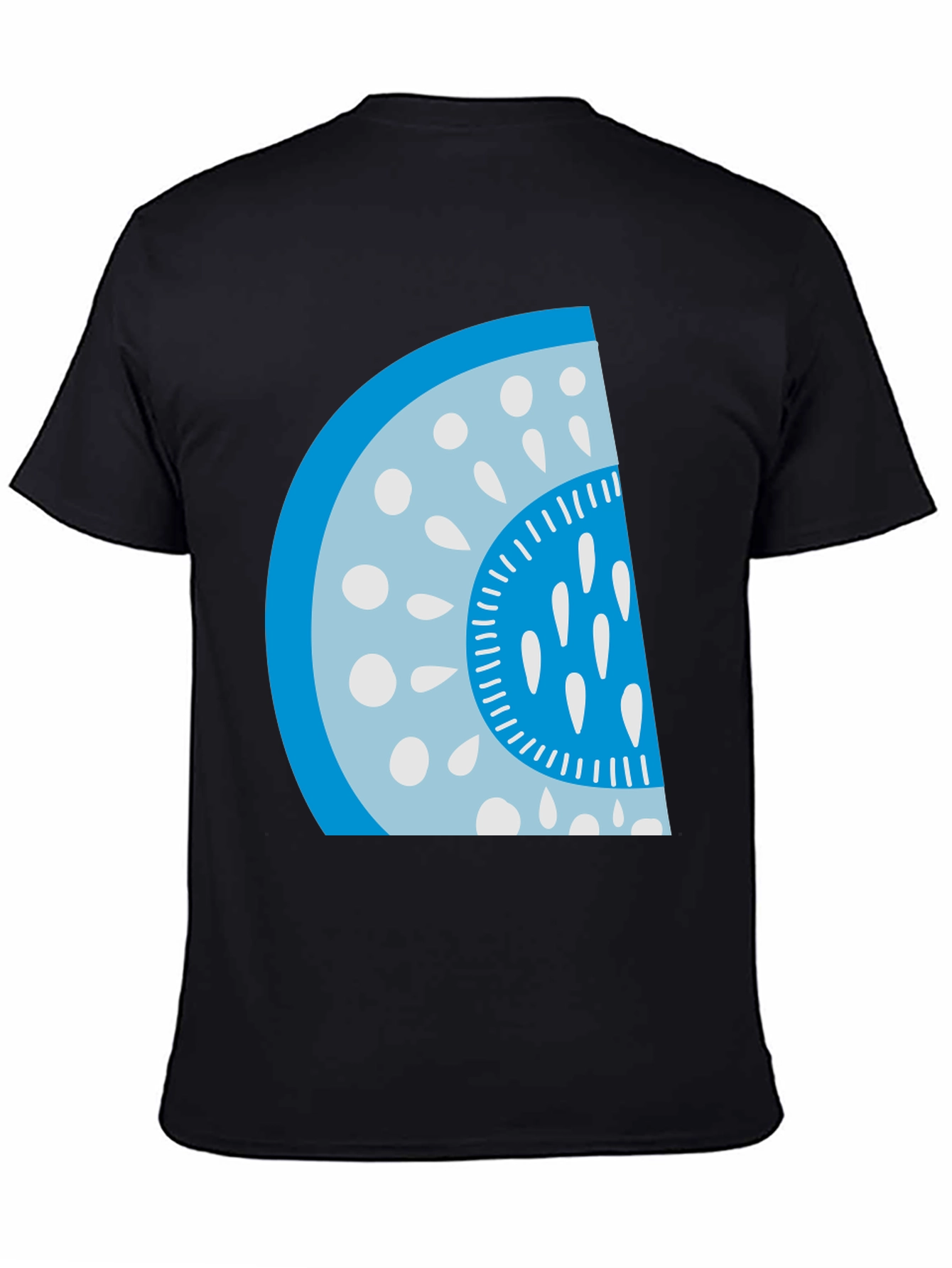 Cool Watermelon Slice Graphic Tee - Casual Black T-Shirt