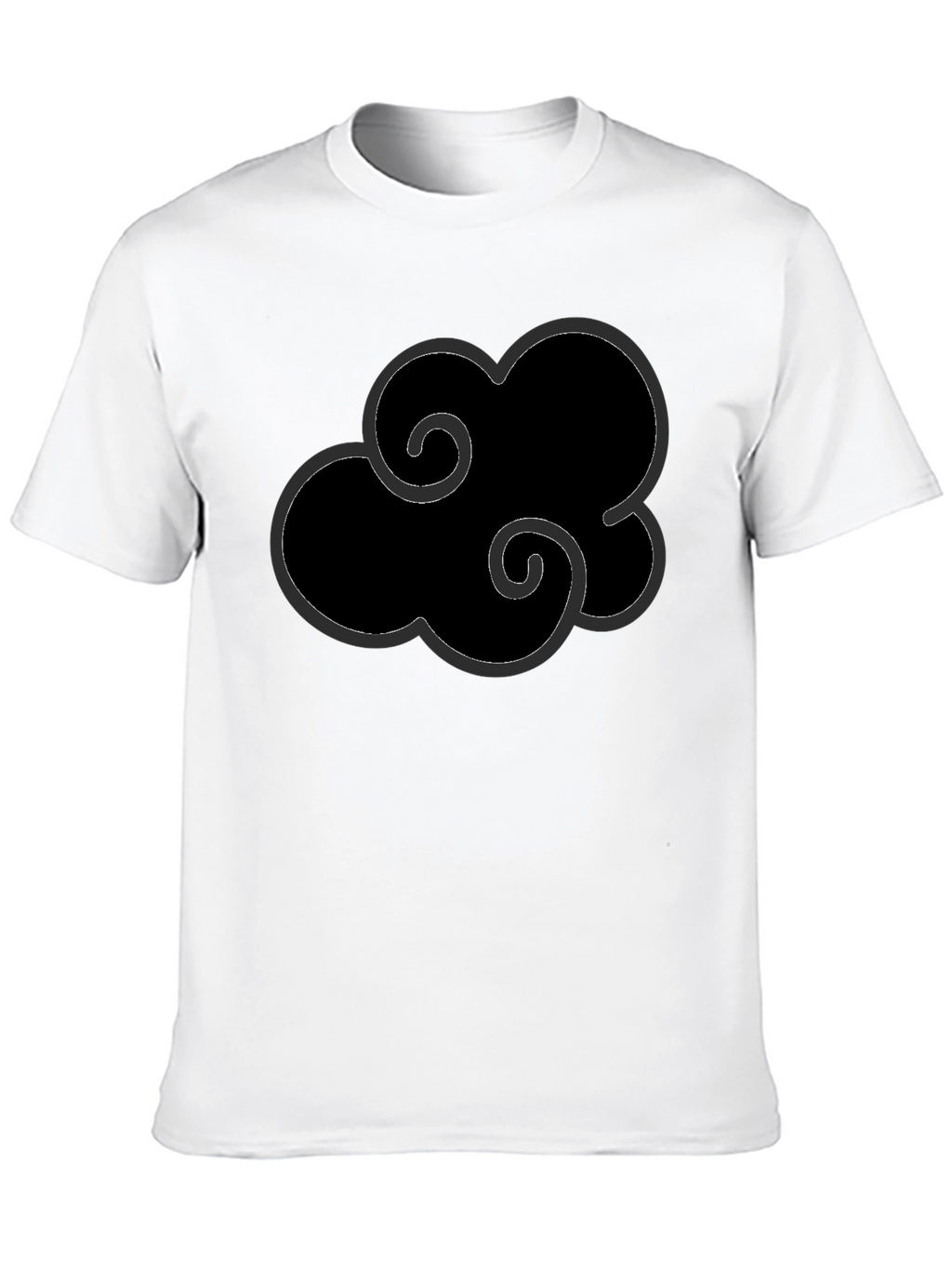 Black Anime Cloud Graphic T-Shirt