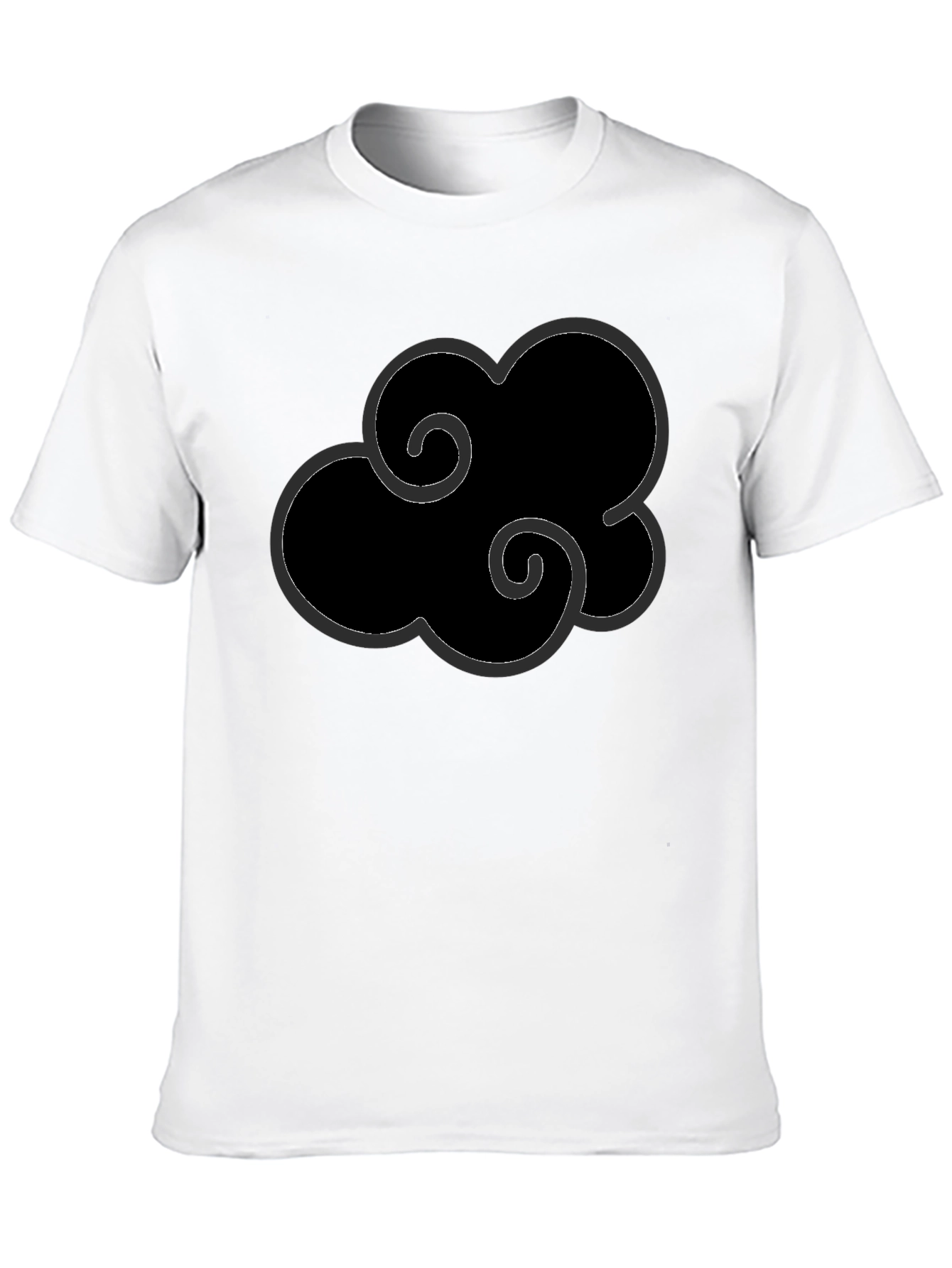 Black Anime Cloud Graphic T-Shirt