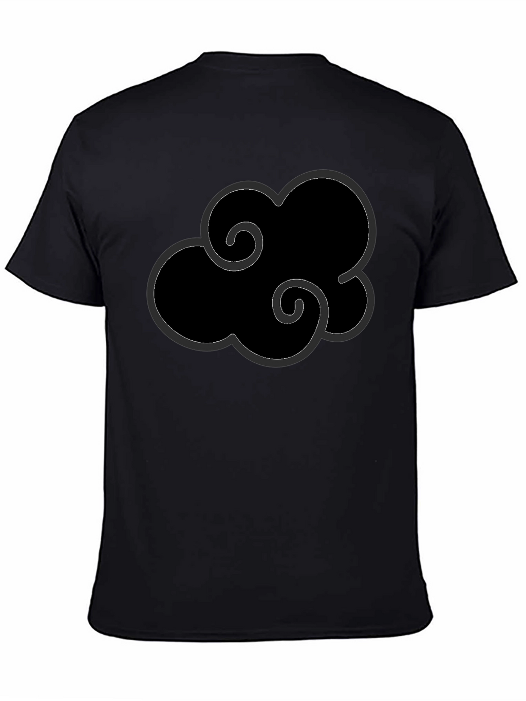 Black Anime Cloud Graphic T-Shirt