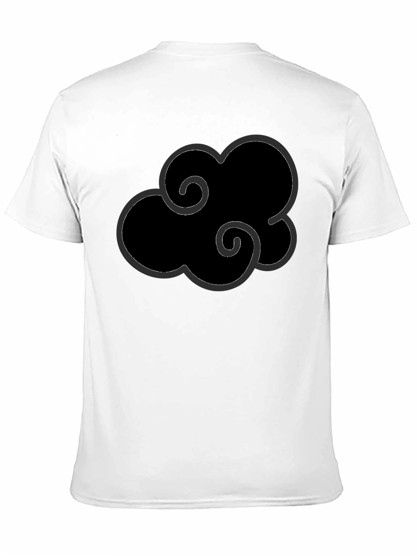 Black Anime Cloud Graphic T-Shirt