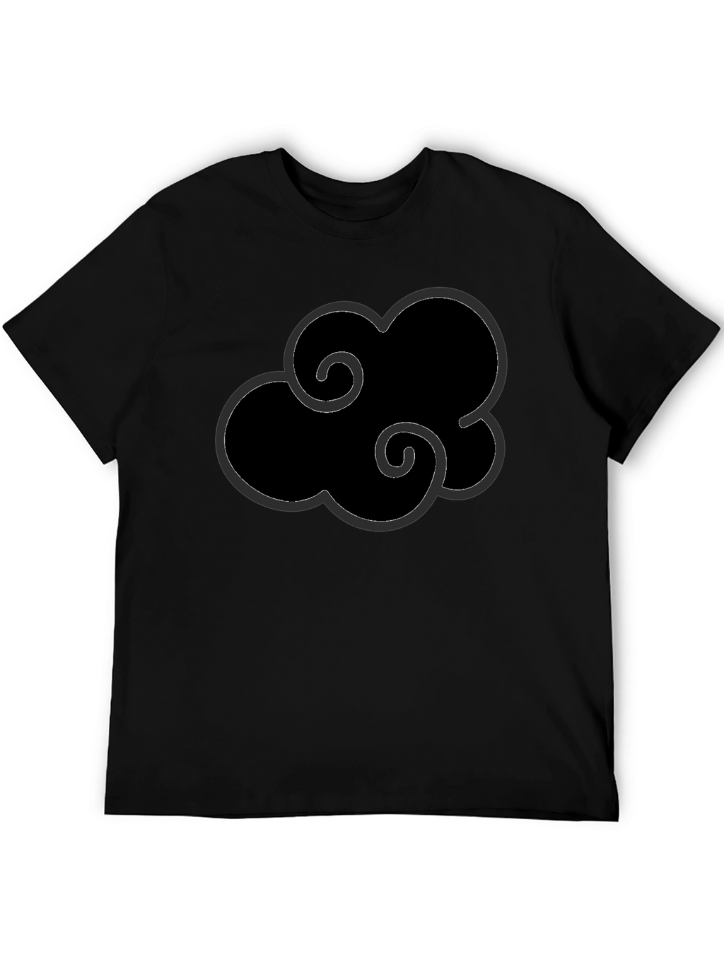 Black Anime Cloud Graphic T-Shirt