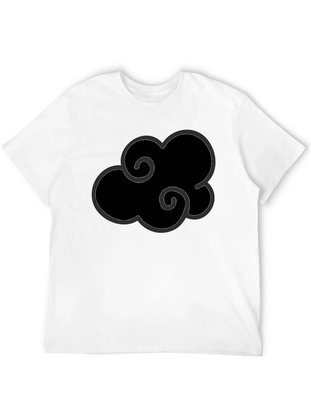 Black Anime Cloud Graphic T-Shirt