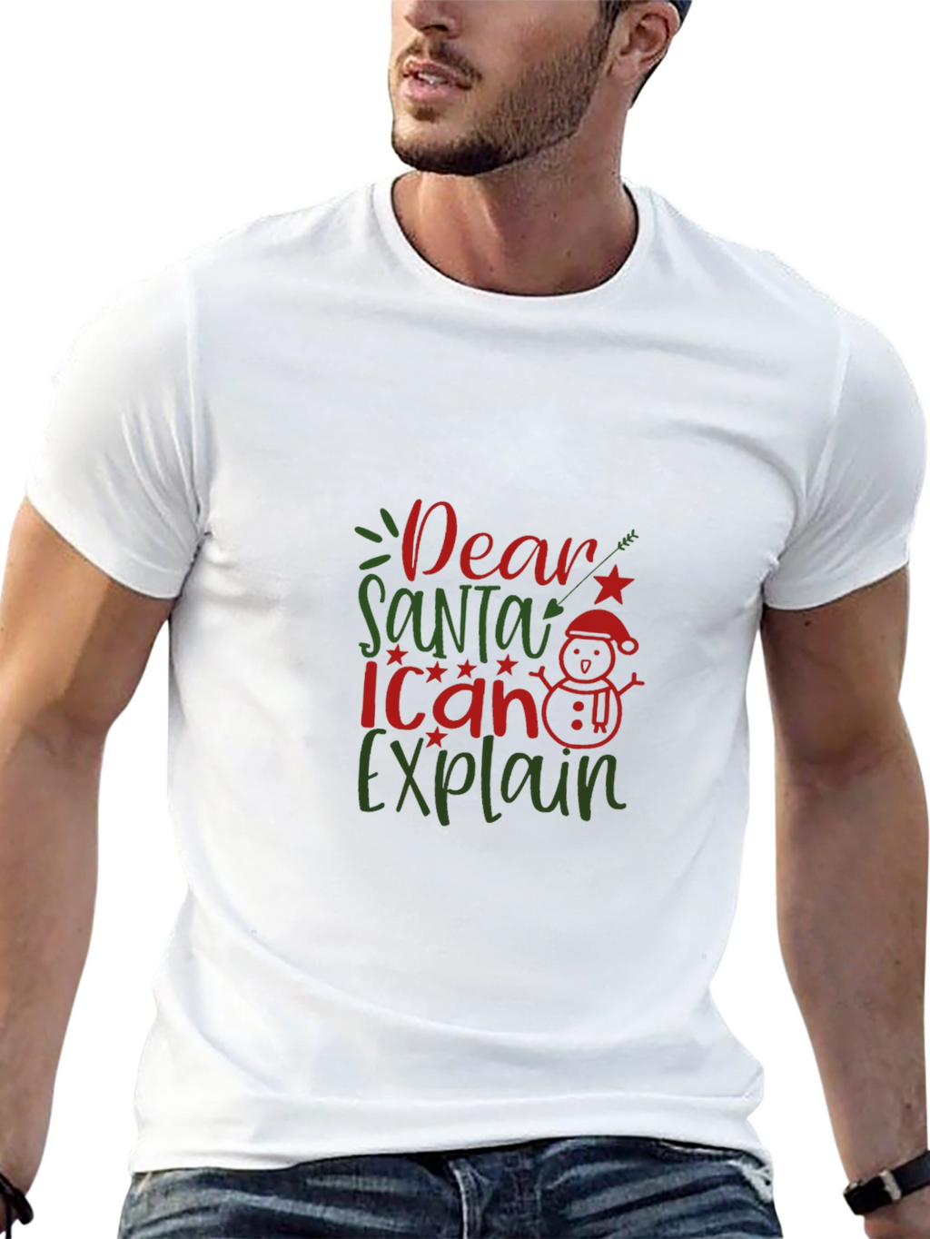Dear Santa I Can Explain Black T-Shirt