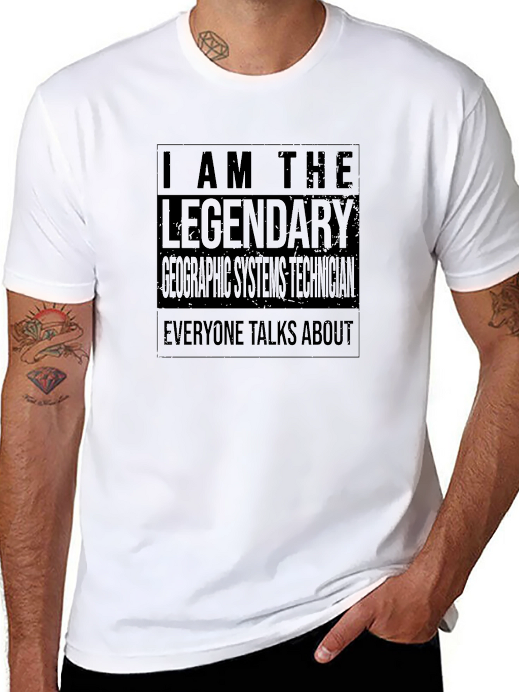 Legendary Geographic Systems Technician Black T-Shirt