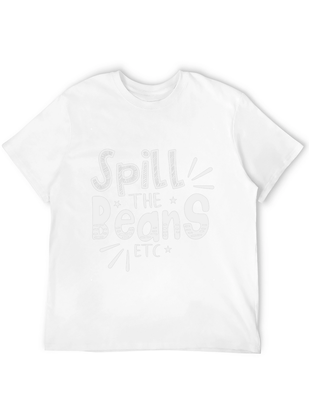 Spill the Beans Graphic Tee - Black Cotton T-Shirt