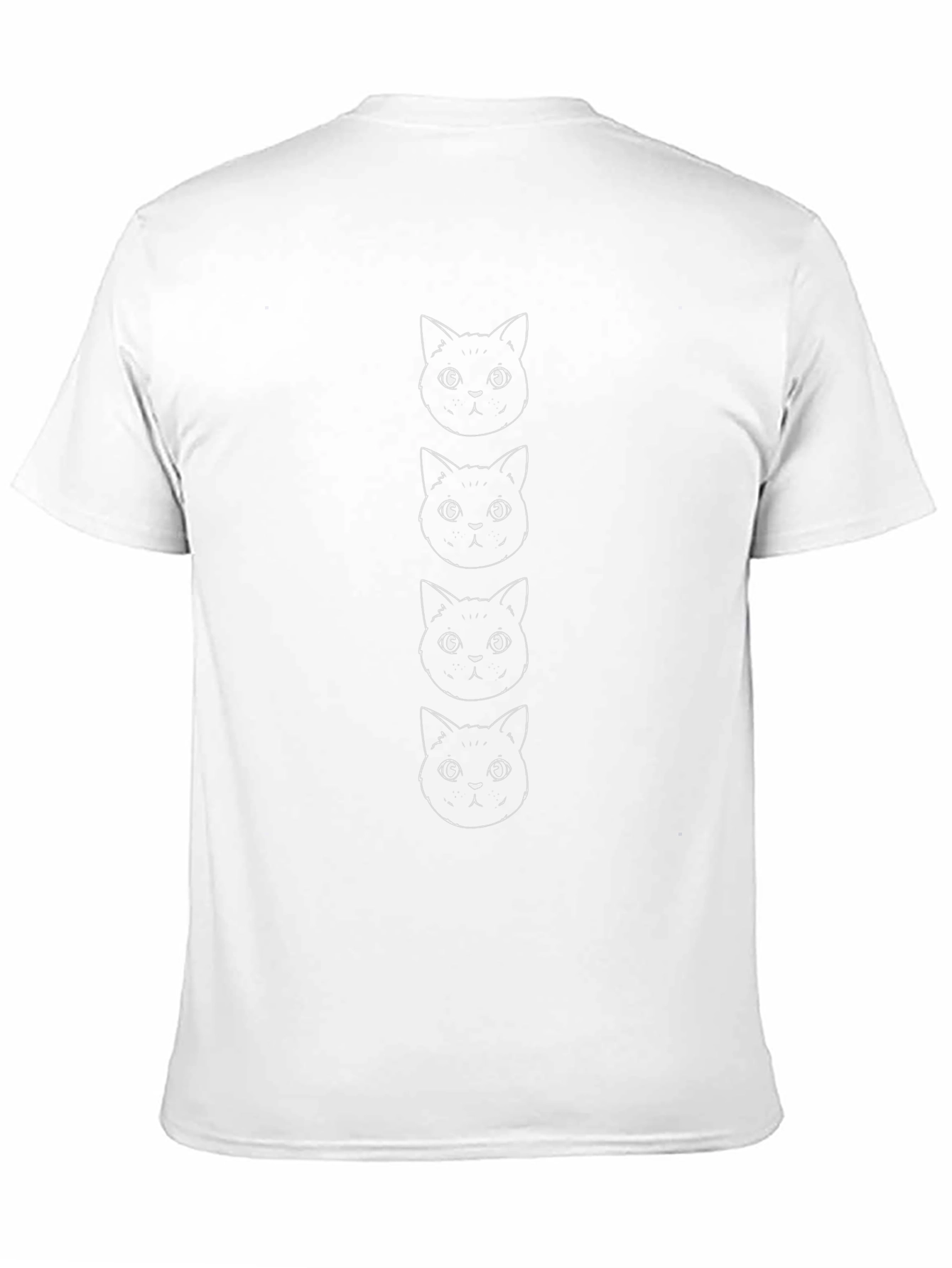 Cat Heads T-Shirt - Minimalist Design