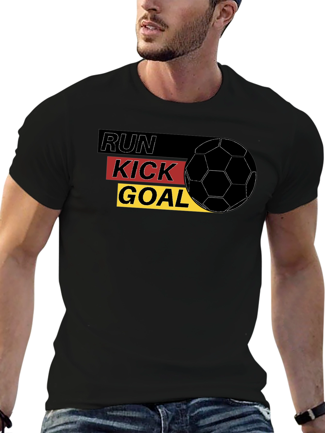 Run Kick Goal Soccer T-Shirt