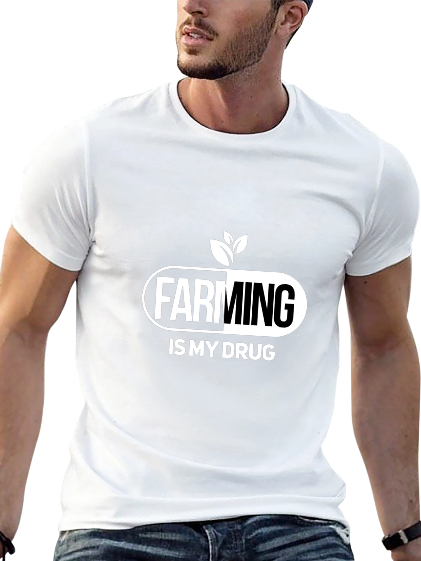 Farming is My Drug T-Shirt - Black Cotton