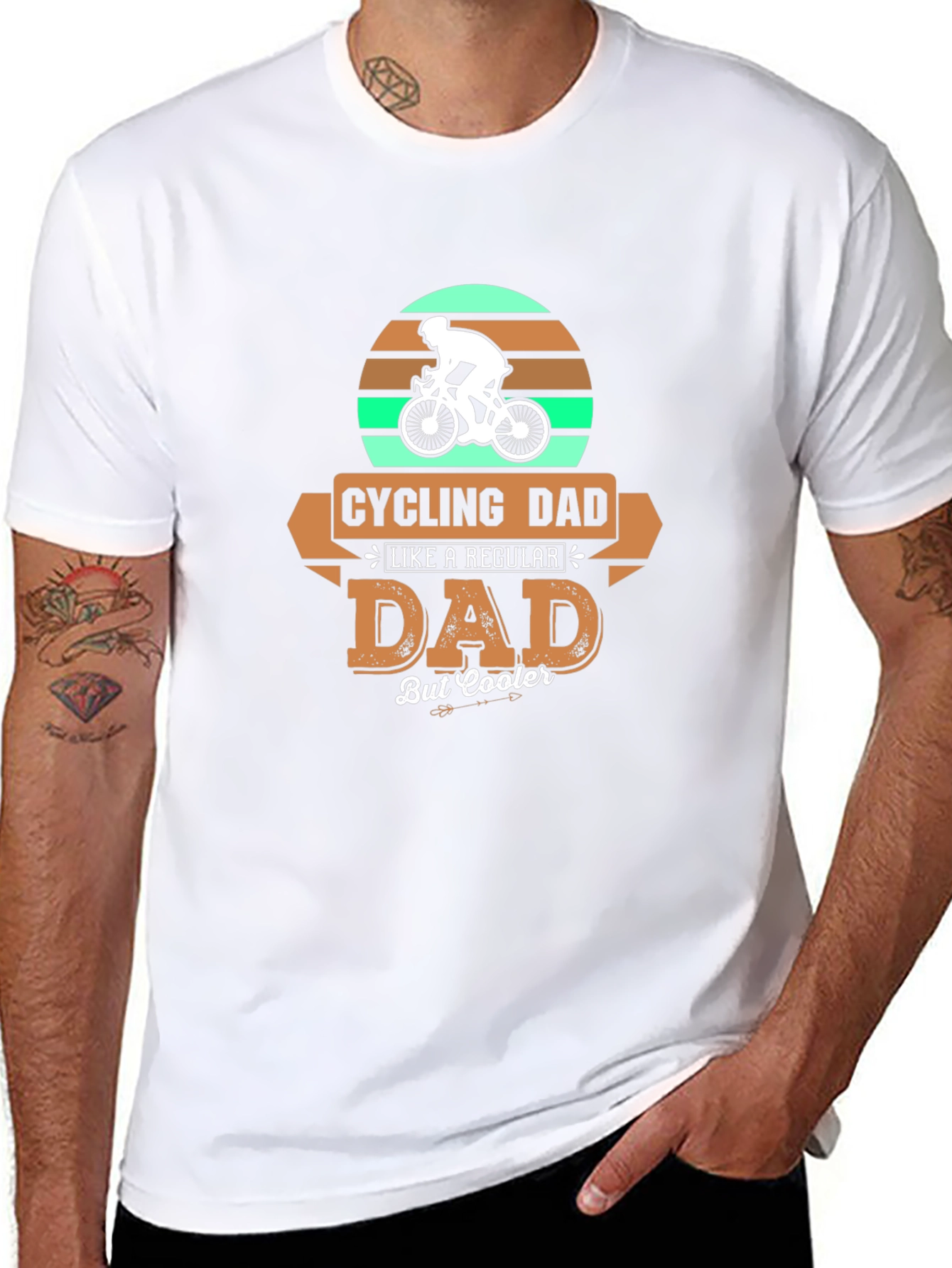 Cycling Dad T-Shirt - Cool Dad Design