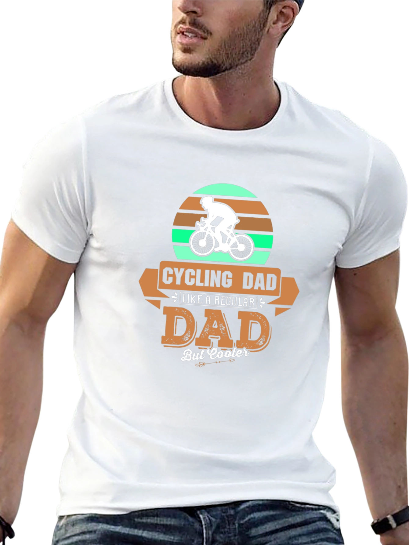 Cycling Dad T-Shirt - Cool Dad Design