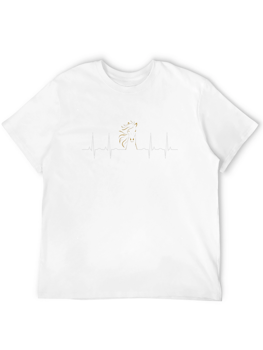 Horse Heartbeat Graphic T-Shirt - Equestrian Style