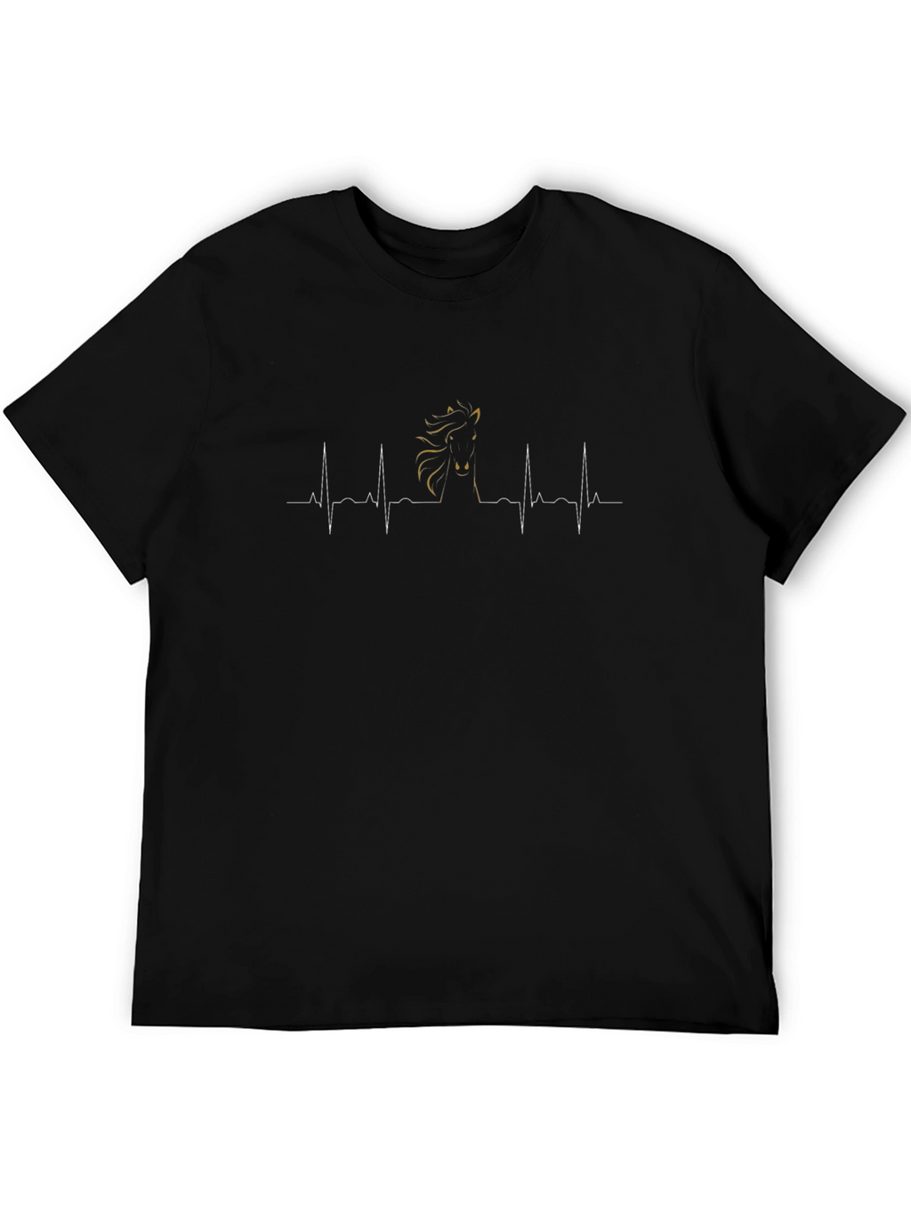 Horse Heartbeat Graphic T-Shirt - Equestrian Style