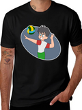 Volleyball Cartoon Graphic T-Shirt