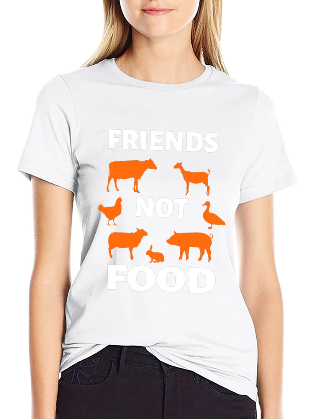 Vegan Friends Not Food Graphic Tee