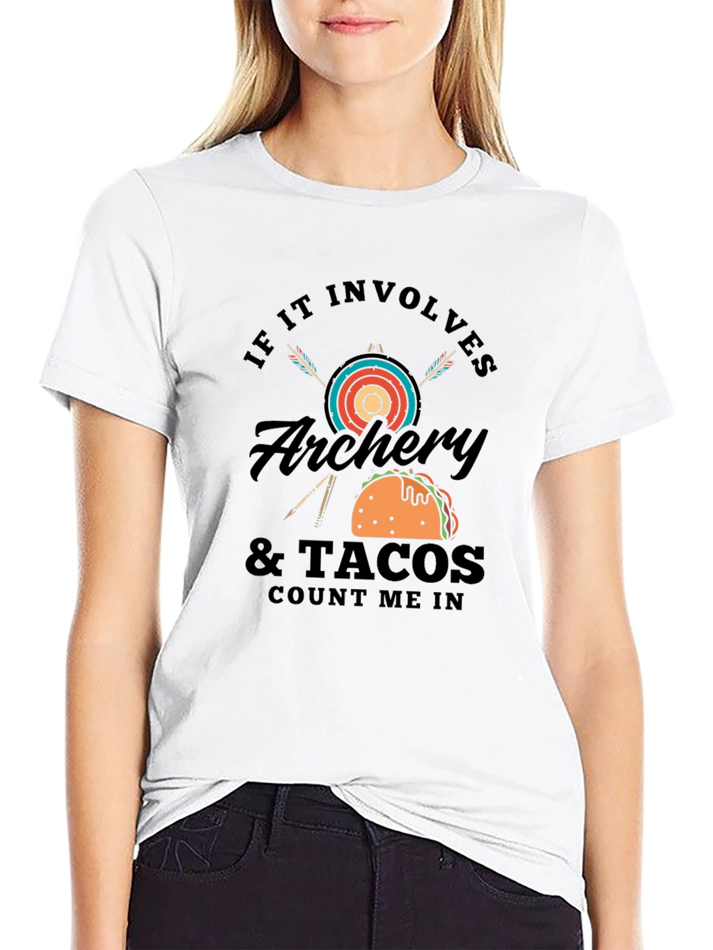 Archery & Tacos Mens Black T-Shirt