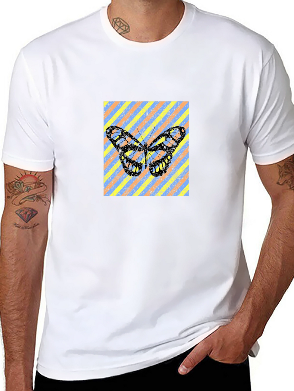 Butterfly Graphic Black Tee