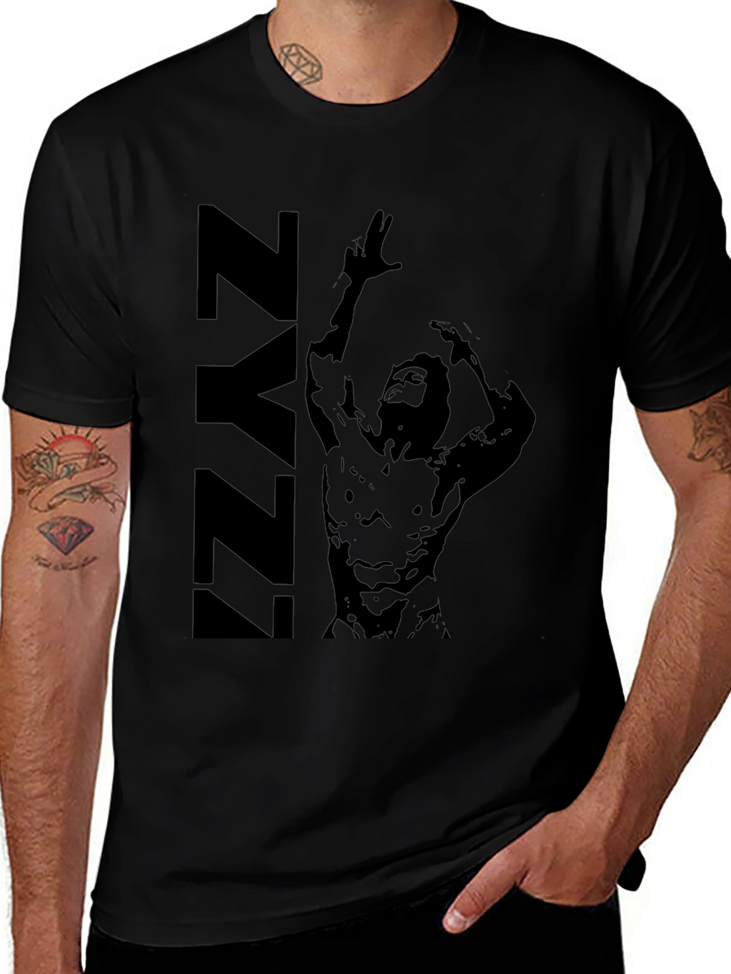ZYZZ Graphic Print Tee - Mens Black T-Shirt