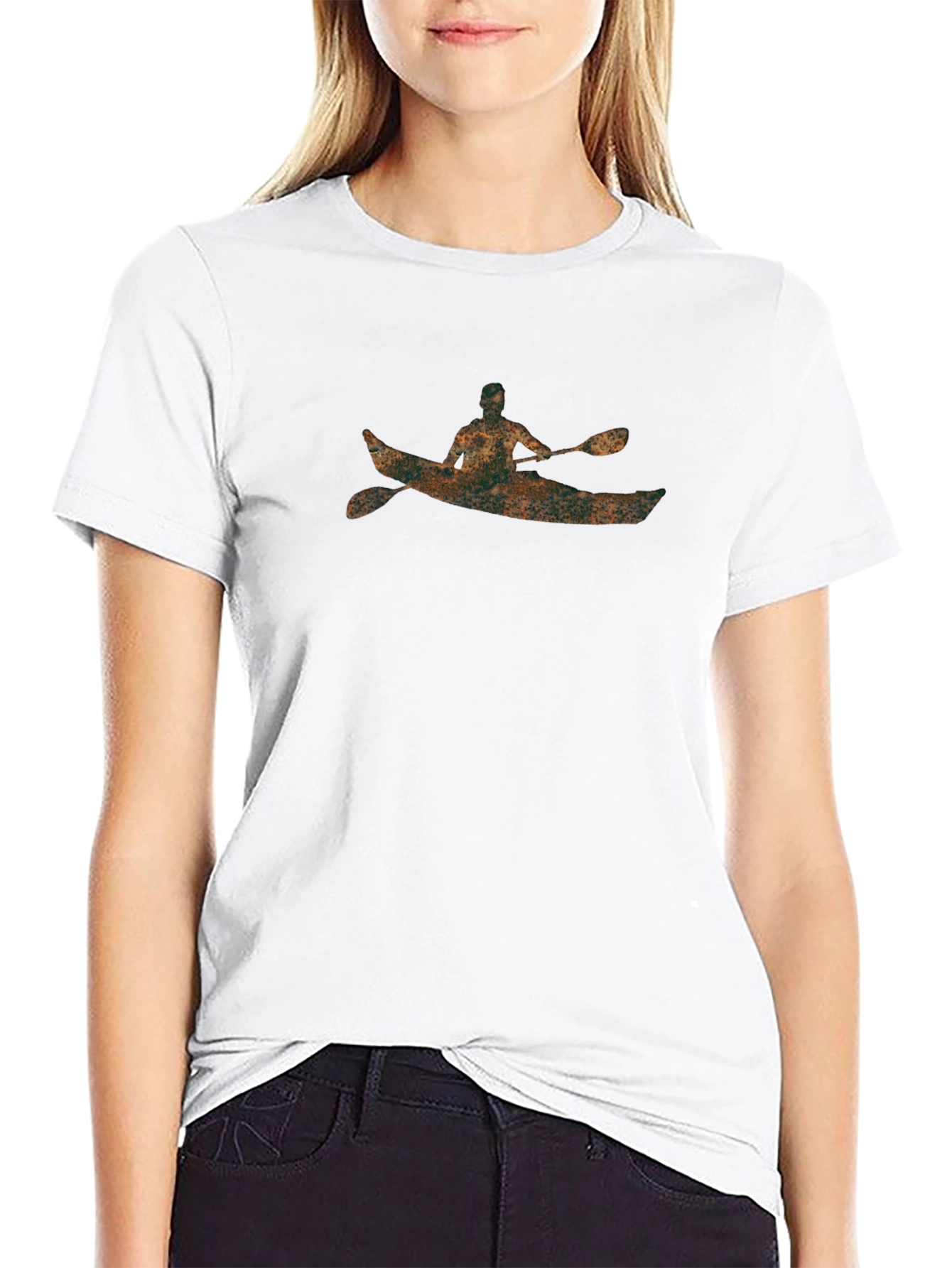Kayak Graphic Tee - Black Cotton Blend