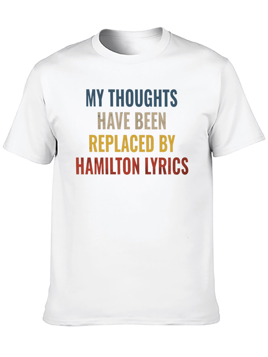 Hamilton Lyrics T-Shirt - Black Cotton Blend