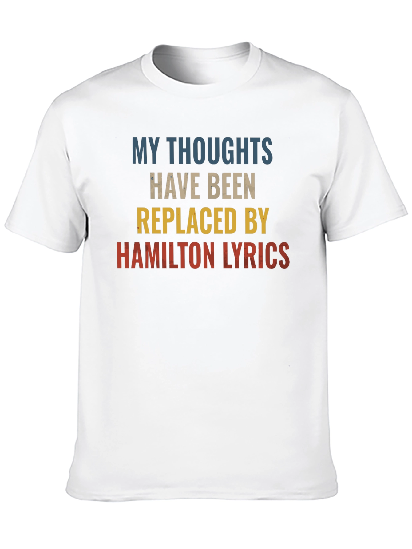 Hamilton Lyrics T-Shirt - Black Cotton Blend