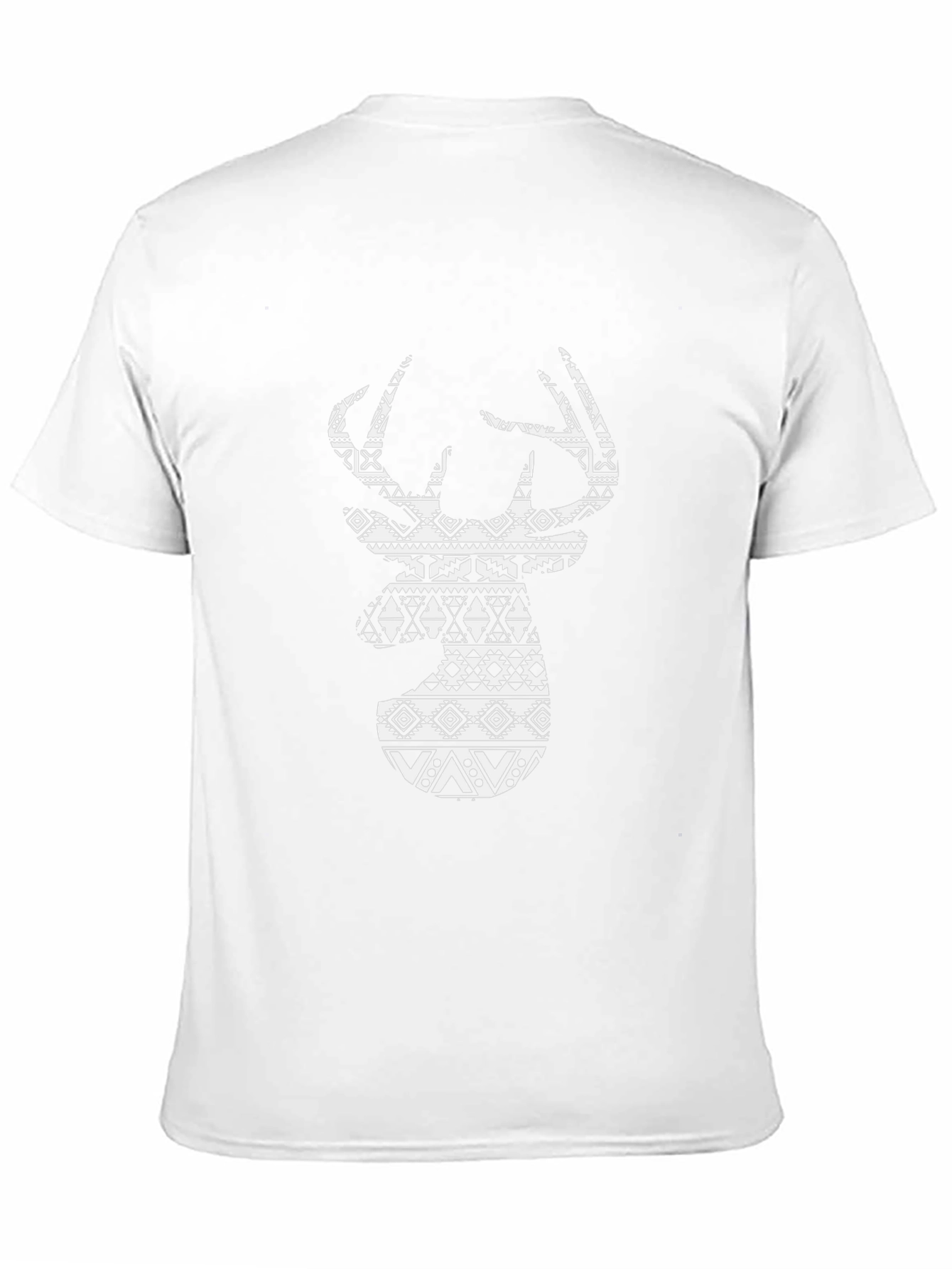 Tribal Deer Graphic Black T-Shirt