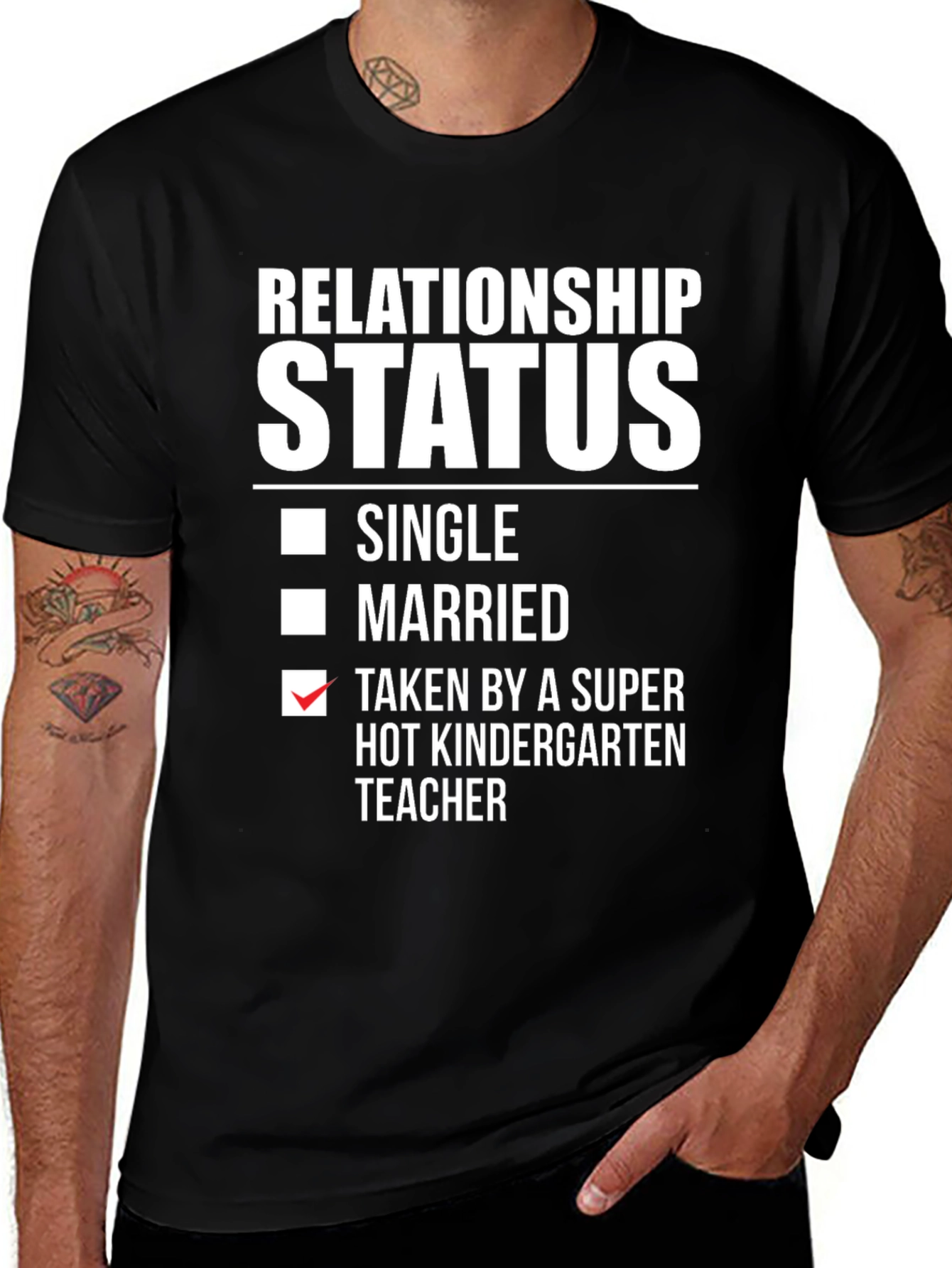 Relationship Status Kindergarten Teacher Funny T-Shirt