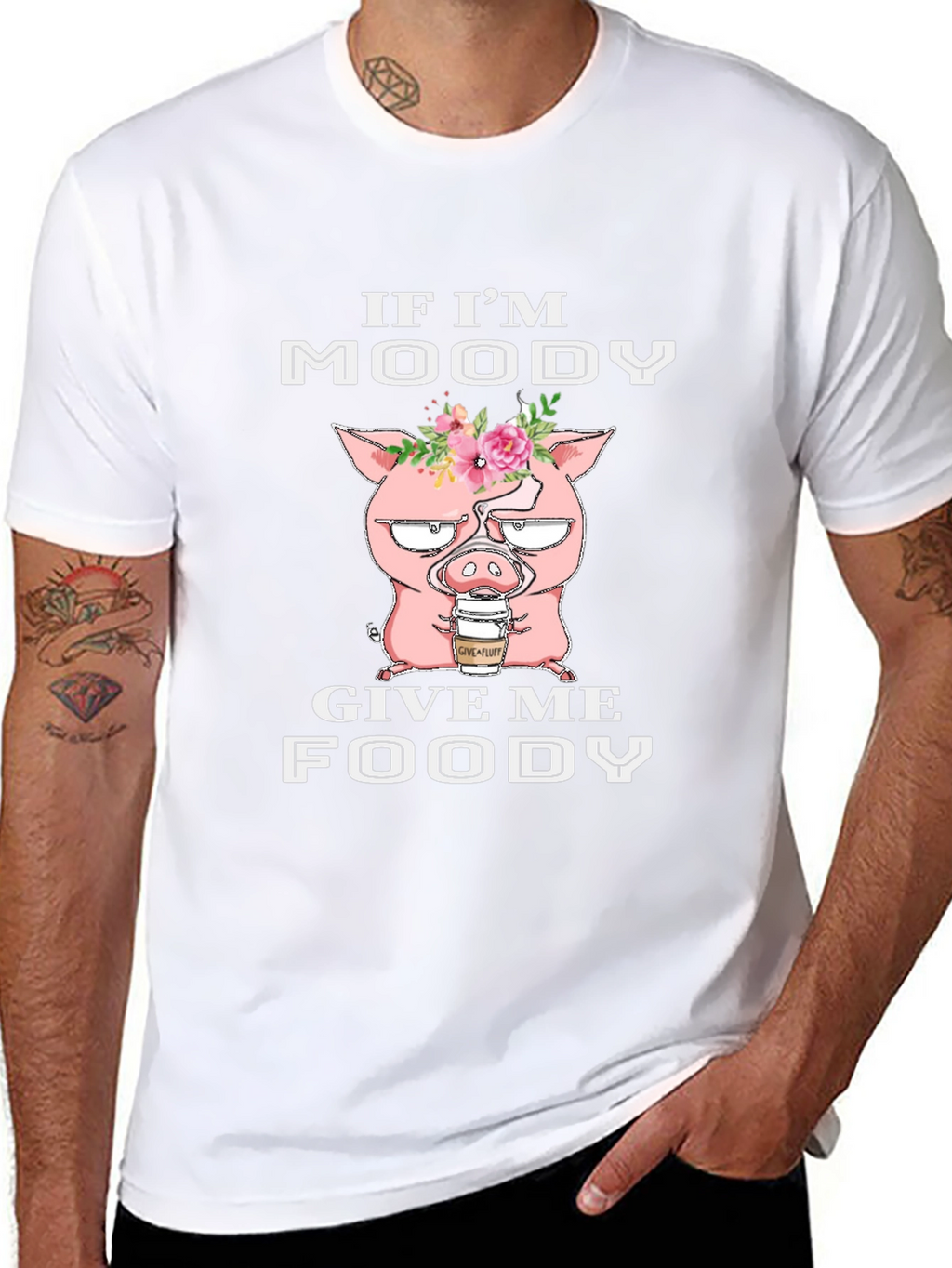 Moody Pig T-Shirt - Funny Graphic Tee