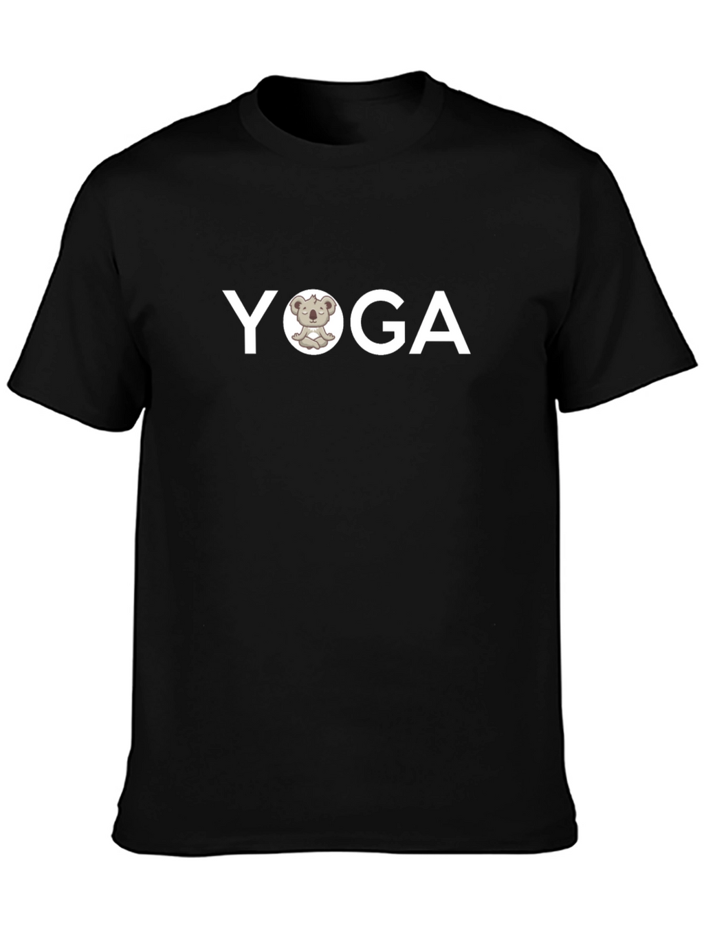 Yoga Koala Graphic T-Shirt - Black