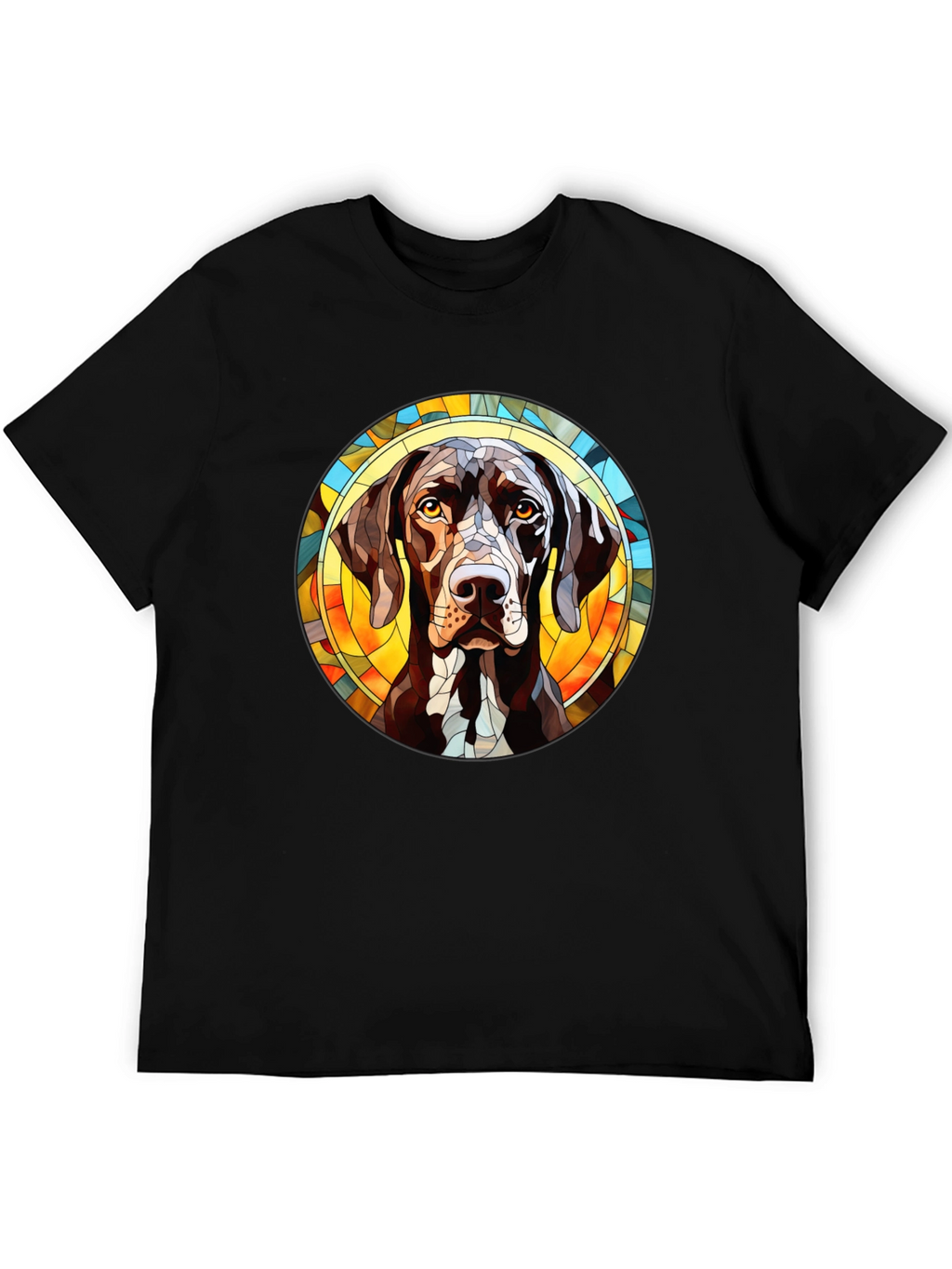 Dog Breed Stained Glass T-Shirt - Unique Design