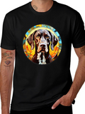 Dog Breed Stained Glass T-Shirt - Unique Design