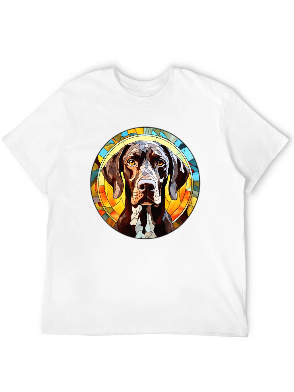 Dog Breed Stained Glass T-Shirt - Unique Design