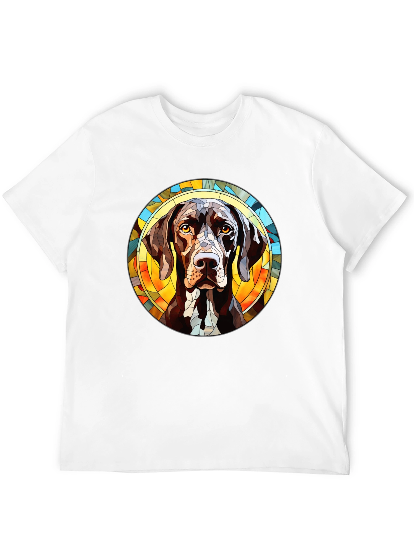Dog Breed Stained Glass T-Shirt - Unique Design