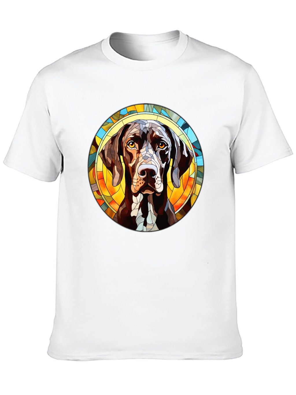 Dog Breed Stained Glass T-Shirt - Unique Design