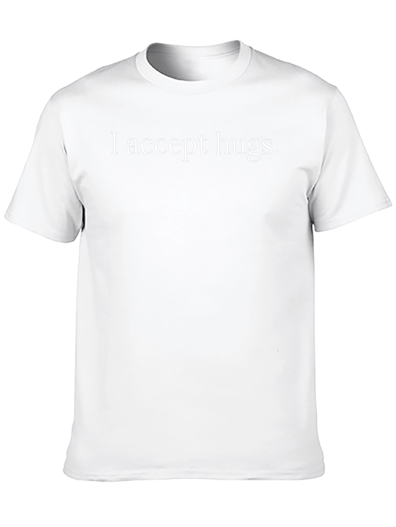 I Accept Hugs Black Graphic Tee