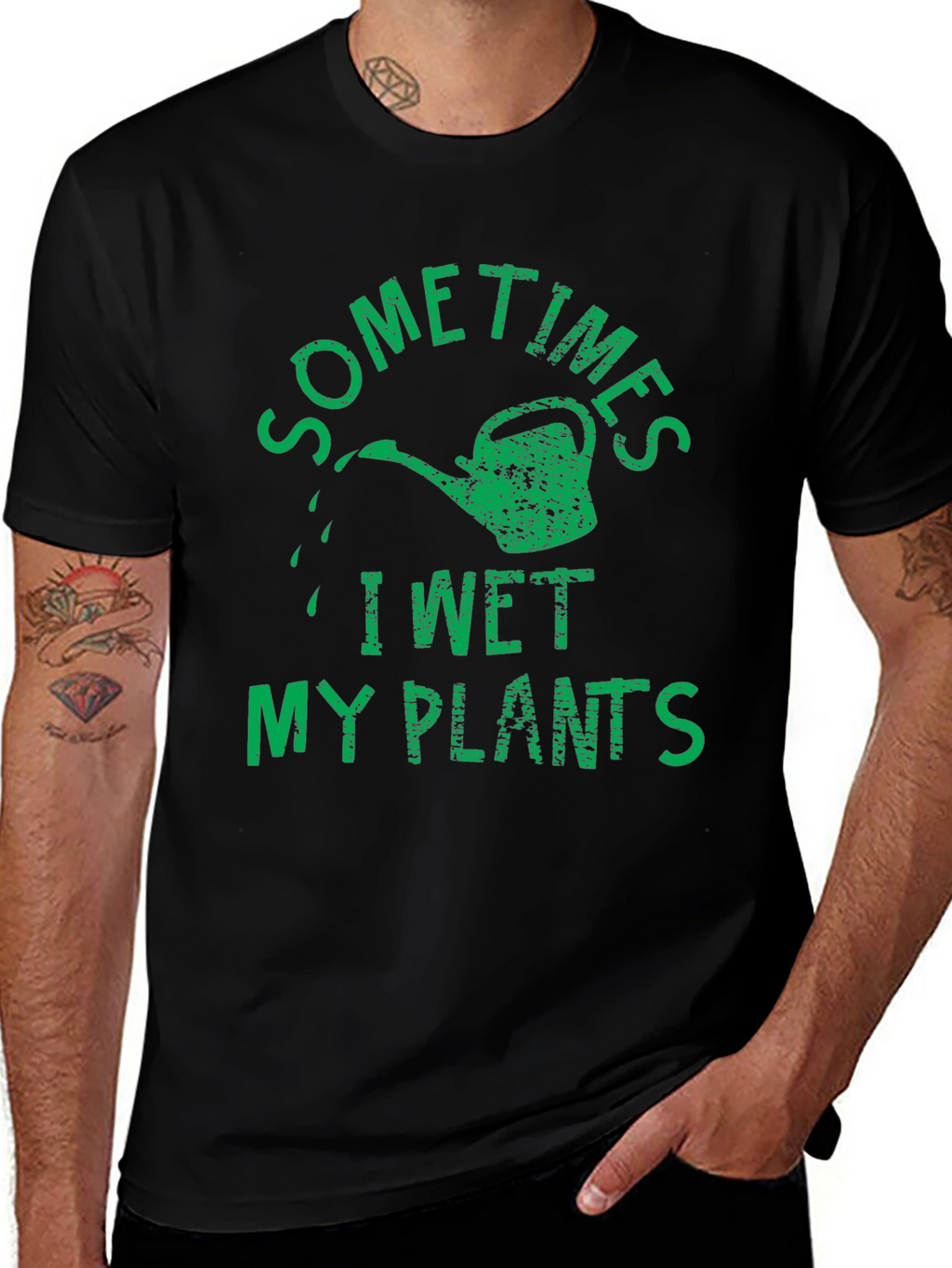Sometimes I Wet My Plants Humor T-Shirt