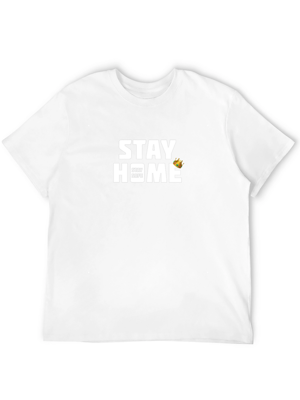 Stay Home Stay Safe Graphic T-Shirt - Black