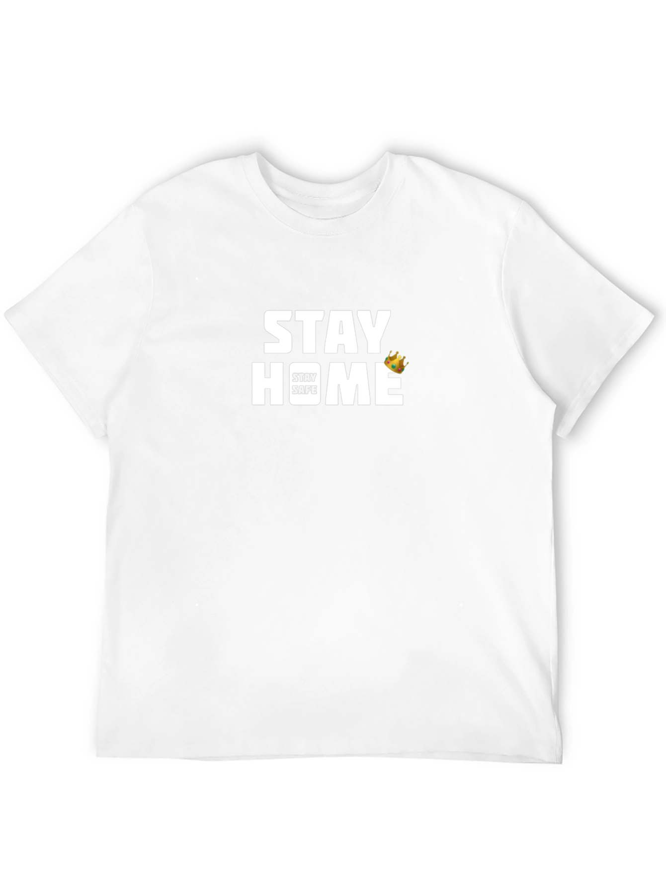 Stay Home Stay Safe Graphic T-Shirt - Black