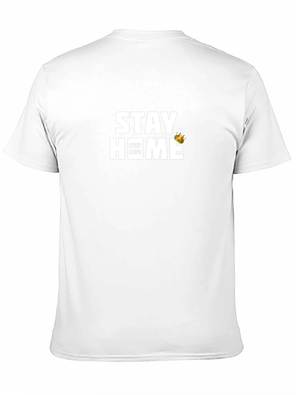 Stay Home Stay Safe Graphic T-Shirt - Black