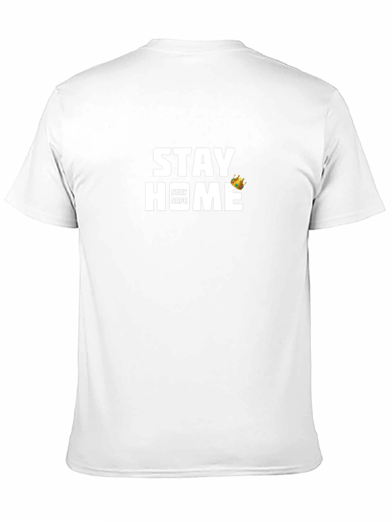 Stay Home Stay Safe Graphic T-Shirt - Black