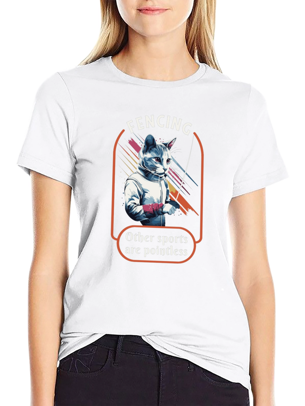 Fencing Cat T-Shirt: Other Sports are Pointless