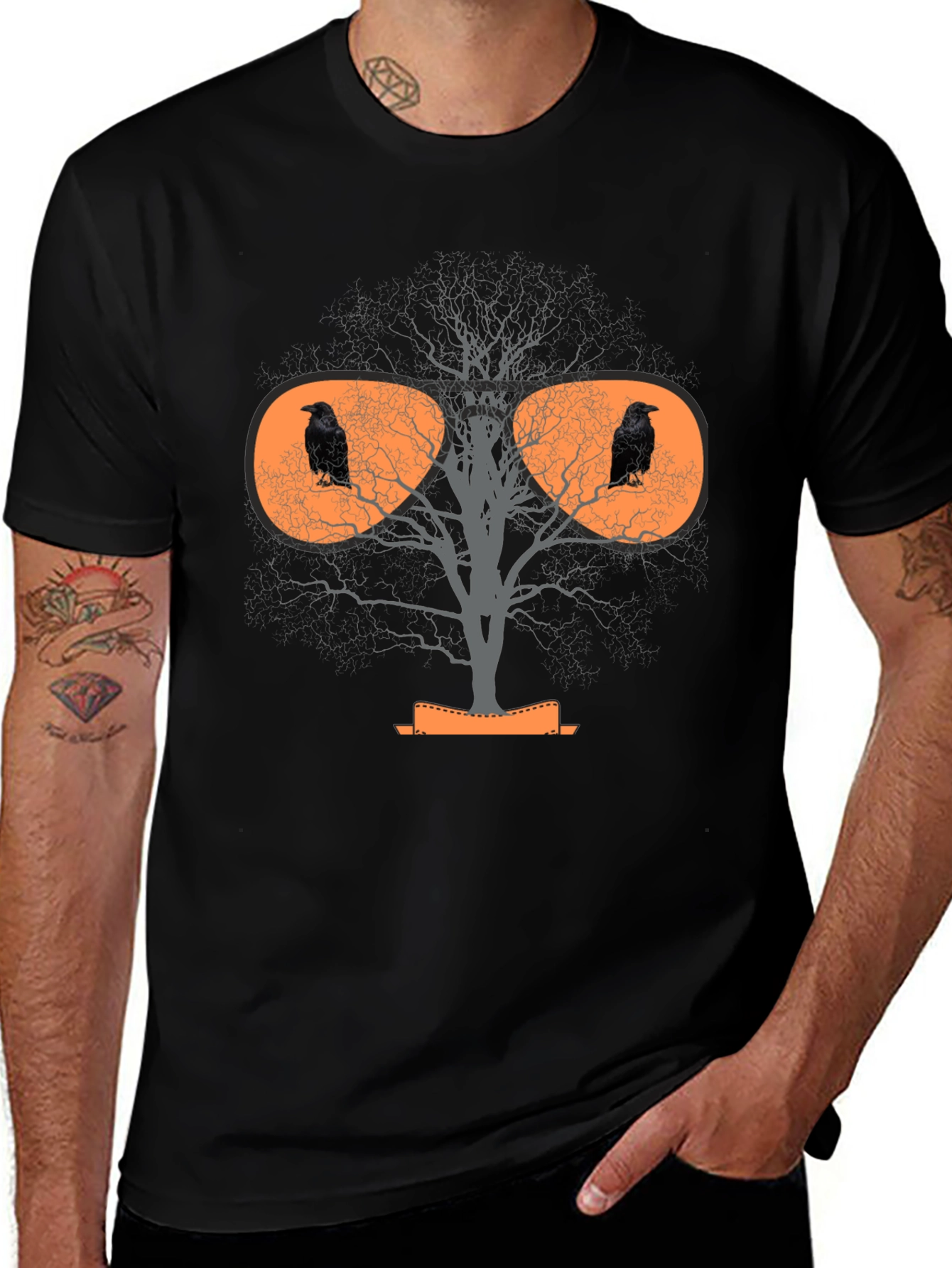 Raven Tree Graphic T-Shirt