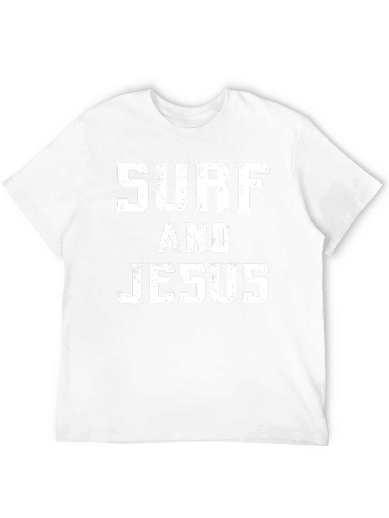 Surf and Jesus Graphic Print T-Shirt - Black