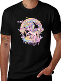 Pastel Goth Unicorn Graphic Tee