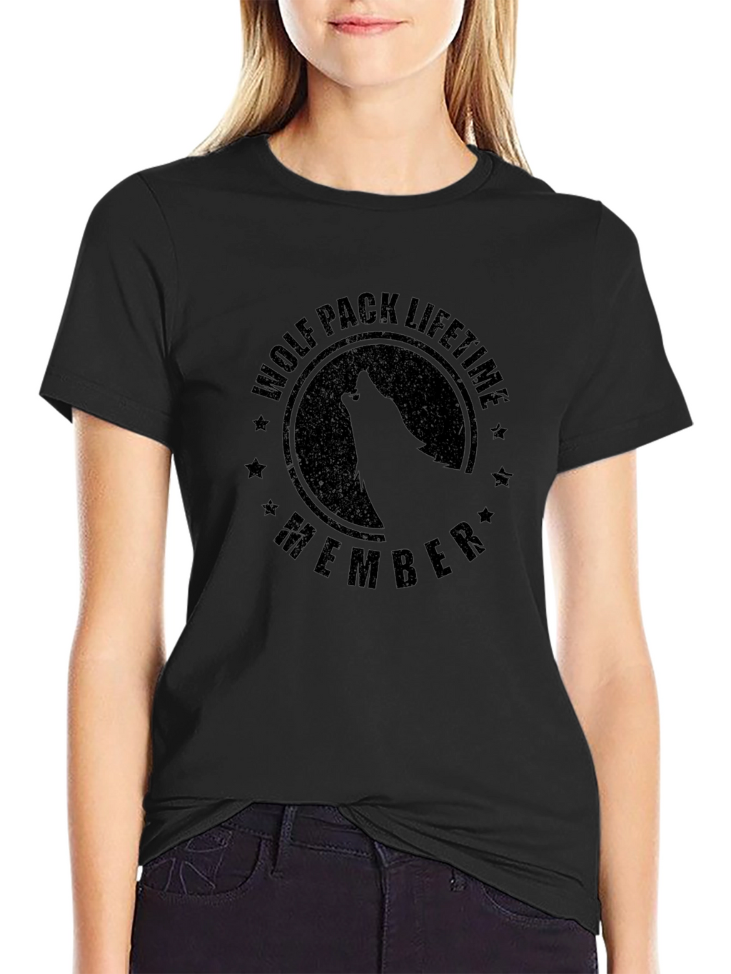 Wolf Pack Lifetime Member Black T-Shirt
